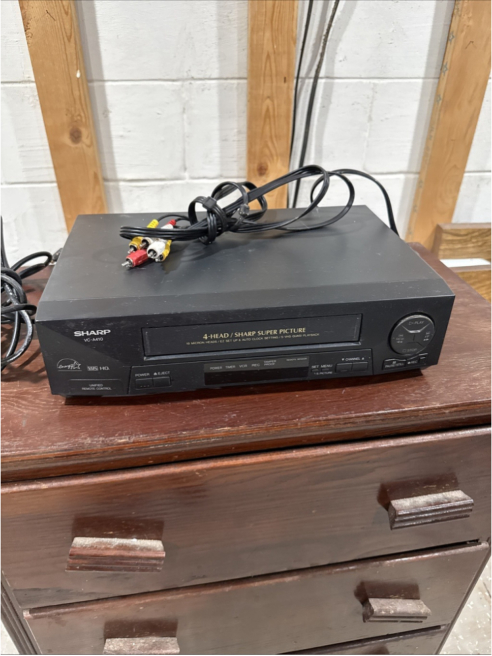Sharp VC-A410U VCR 4 Head VHS Player Video Cassette Recorder No REMOTE!!!